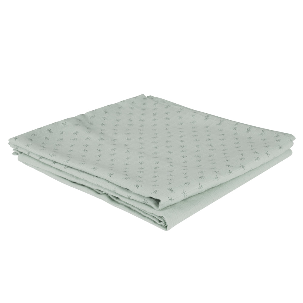 Organic 2er Set Puck- & Stilltuch 'Lil Planet' frosty green, Bio-Baumwolle, GOTS, 120 x 120 cm – Freisteller (2/9)