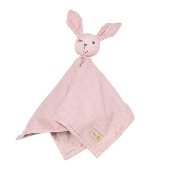 Organic doudou 'Lil Planet' rose / mauve, 40 x 40 cm, mousseline & jersey, GOTS certifié – Détourage (3/10)
