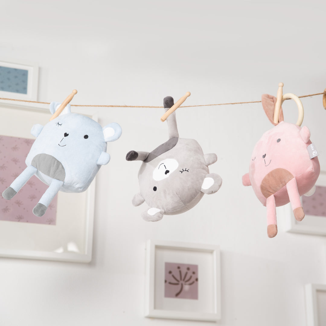 Pendant Toy Series 'Lil Cuties' for Babies, Cuddly Toy 'Lily' for Girls & Boys, Pink/Mauve – Cutout (3/4)