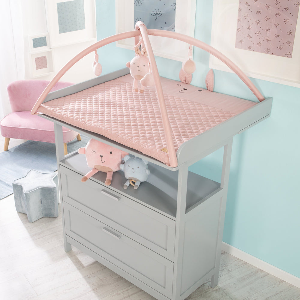 Krabbeldecke 'roba Style', 85 x 75 cm, Spielbogen mit 5 Elementen 'Lily', Wickelauflage – Produktbild (2/10)