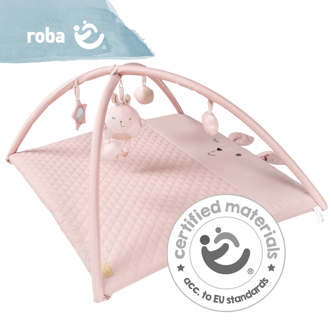Tappeto per gattonare 'roba Style', 85 x 75 cm, arco da gioco con 5 elementi 'Lily', materassino fasciatoio – Foto del prodotto (9/10)