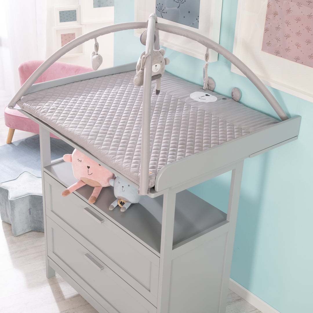 Krabbeldecke 'roba Style', 85 x 75 cm, Spielbogen mit 5 Elementen 'Sammy', Wickelauflage – Produktbild (2/10)