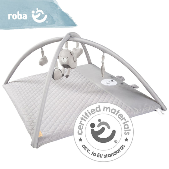 Krabbeldecke 'roba Style', 85 x 75 cm, Spielbogen mit 5 Elementen 'Sammy', Wickelauflage – Produktbild (9/10)