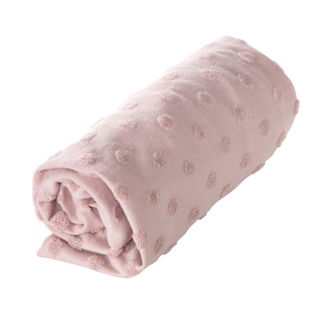 Organic federa aderente per materassini fasciatoio 'Lil Planet' in jersey biologico - GOTS - 85 x 75 cm - Rosa / malva – Ritaglio (4/15)