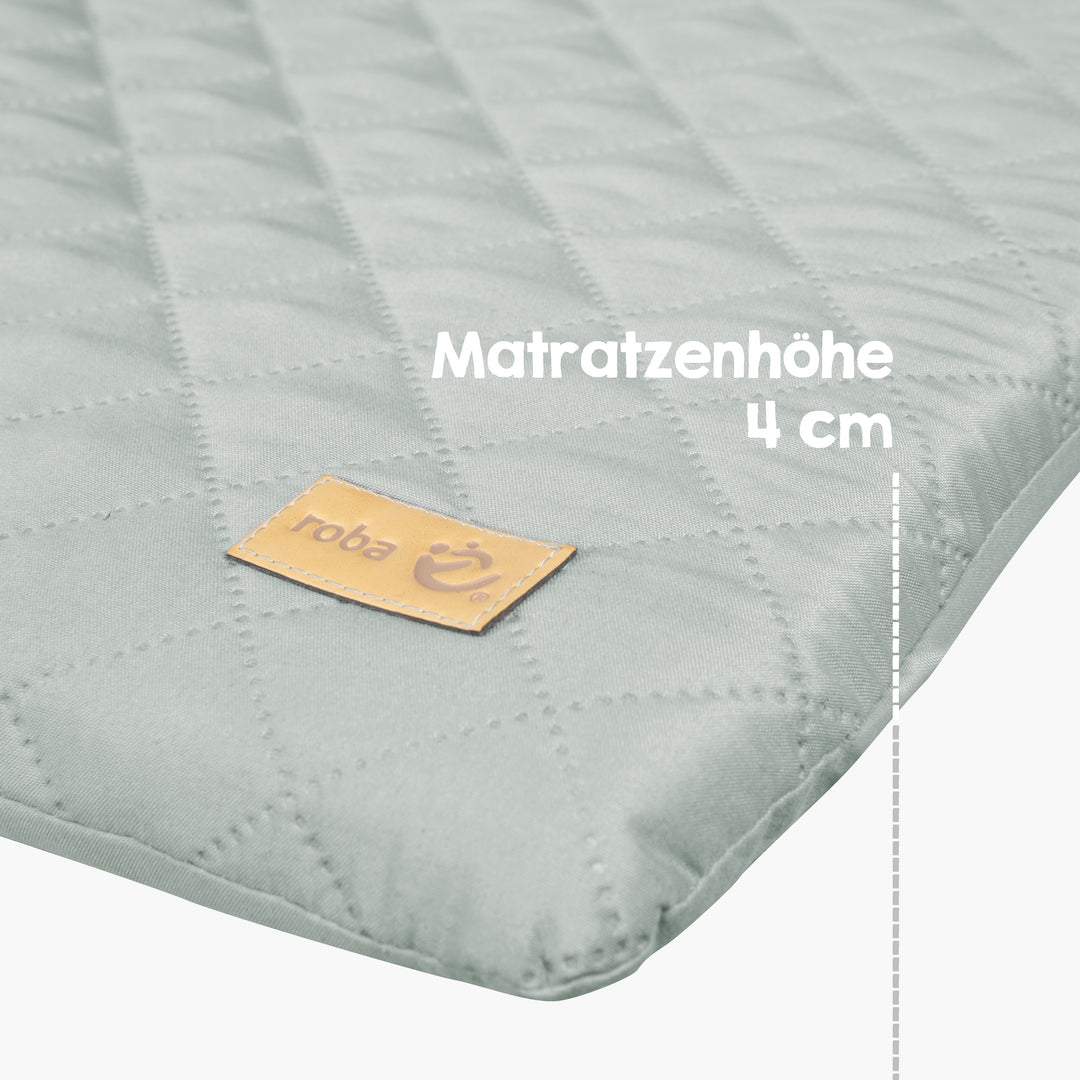 Matelas à langer soft 'roba Style' 85x75 cm, essuyable, en frosty green, avec visage de lapin „Lily“ – Infographie (5/8)