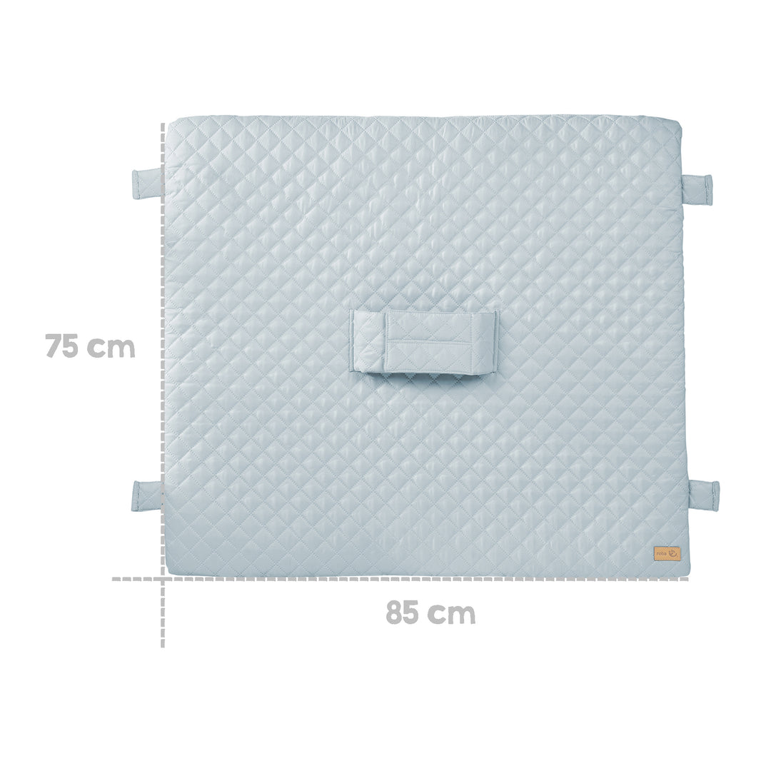 Wickelauflage 'roba Style' mit Haltegurt & Laschen, 85 x 75 cm, hellblau/sky – Infografik (3/7)
