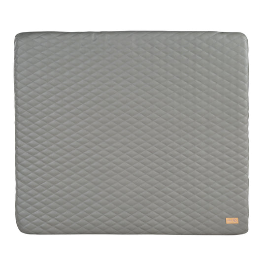 Materassino fasciatoio 'Luxe' 85x75, lavabile similpelle PU, design 'Stone trapuntato' – Ritaglio (1/4)