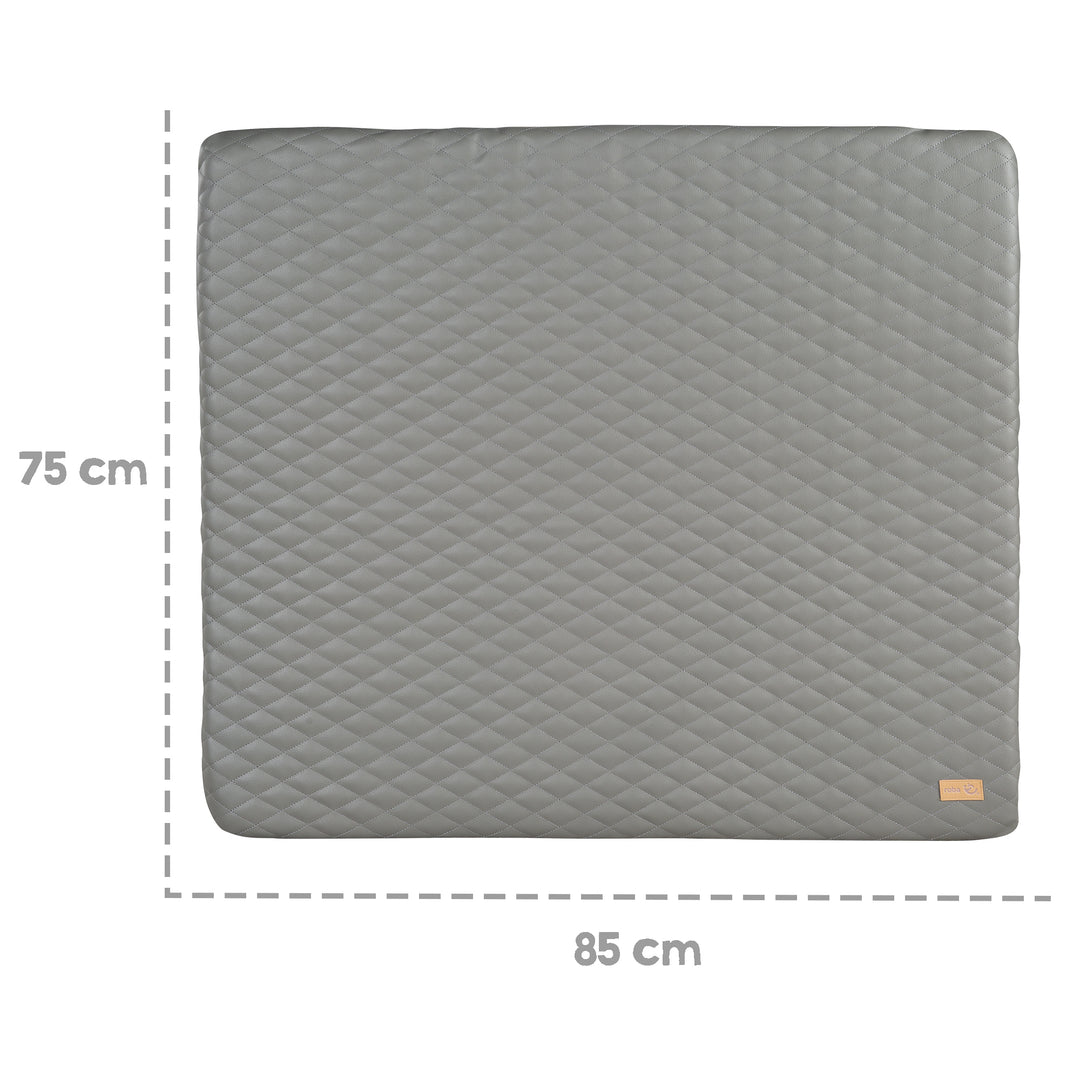 Materassino fasciatoio 'Luxe' 85x75, lavabile similpelle PU, design 'Stone trapuntato' – Infografica (4/4)
