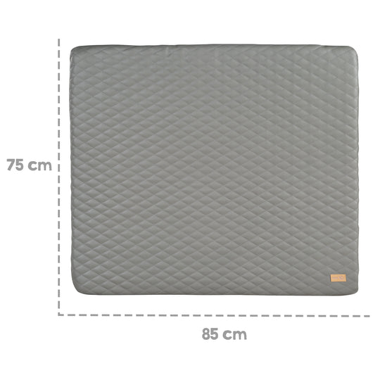 Materassino fasciatoio 'Luxe' 85x75, lavabile similpelle PU, design 'Stone trapuntato' – Infografica (4/4)