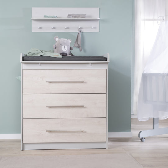 Materassino fasciatoio 'Luxe' 85x75, lavabile similpelle PU, design 'Graphite trapuntato' – Foto d'ambiente (3/7)