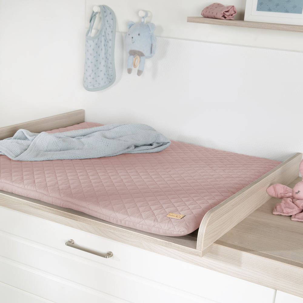 Wickelauflage soft 'roba Style', 85 x 75 cm, abwischbar, rosa/mauve – Milieubild (2/7)