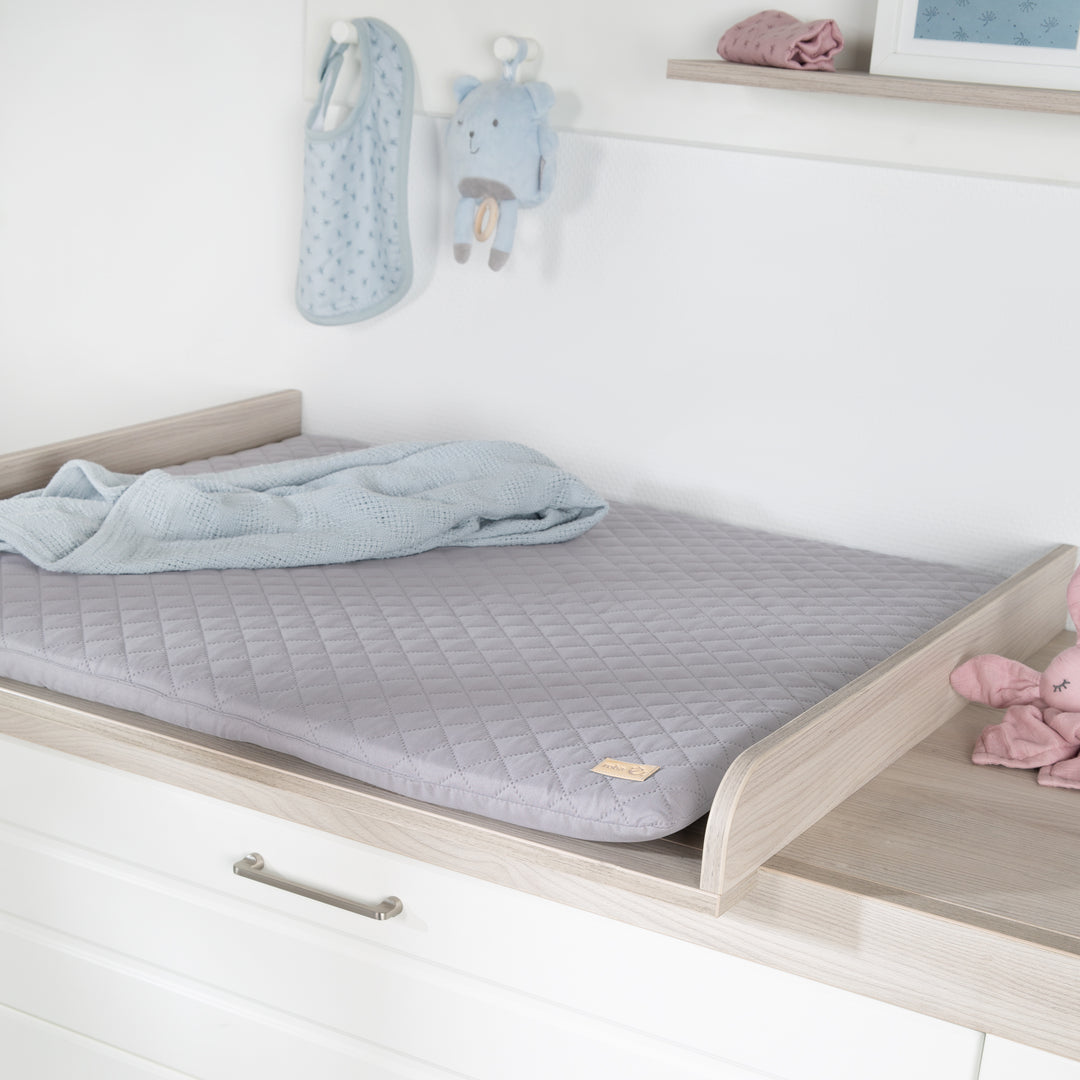 Wickelauflage soft 'roba Style', 85 x 75 cm, abwischbar, silbergrau – Milieubild (2/7)