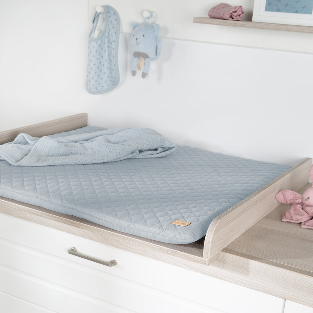 Wickelauflage soft 'roba Style', 85 x 75 cm, abwischbar, hellblau/sky – Milieubild (2/7)