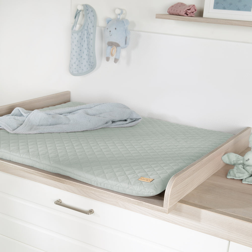 Wickelauflage soft 'roba Style' 85x75 cm, abwischbar, frosty green – Milieubild (2/7)