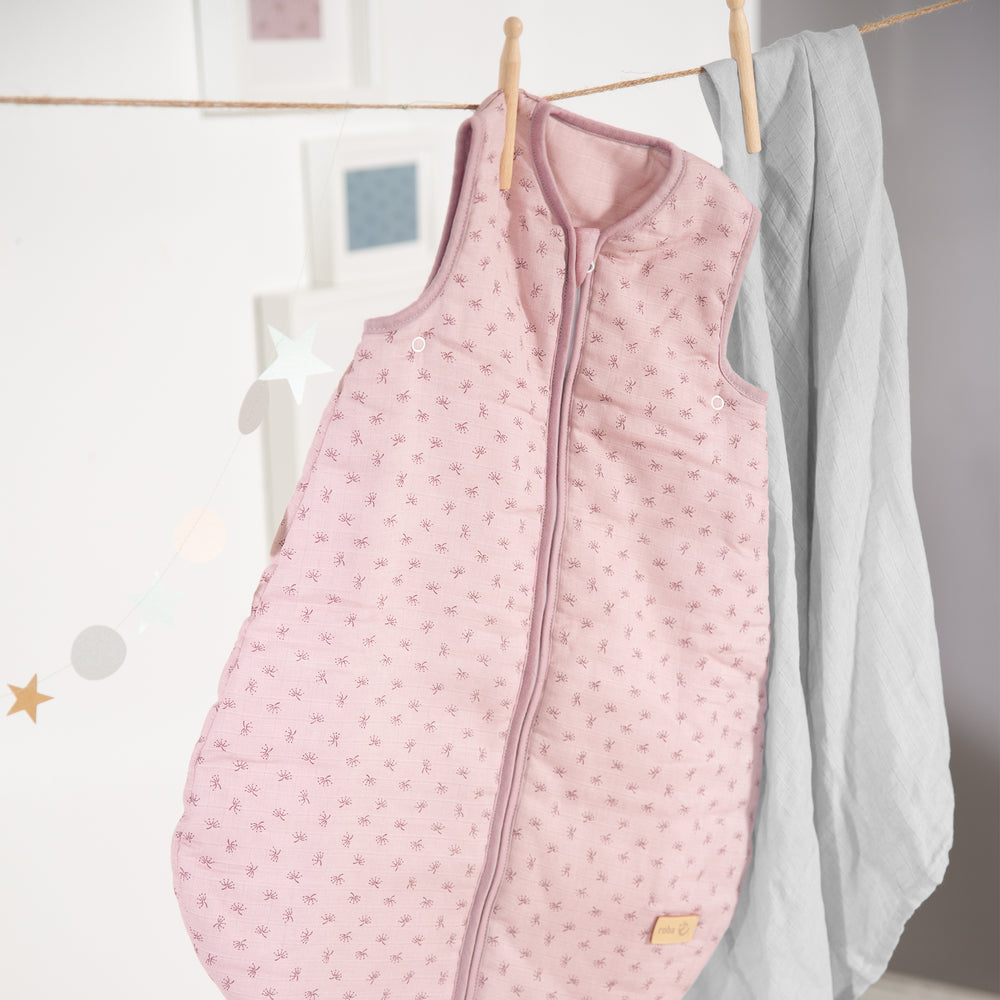 Organic Schlafsack 'Lil Planet' - 70 - 110 cm - Bio-Musselin (GOTS) - Rosa / Mauve – Milieubild (2/8)