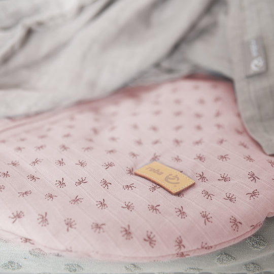 Organic Sleeping Bag 'Lil Planet' - 70 - 110 cm - Organic Muslin (GOTS) - Pink / Mauve – Detail Image (5/8)