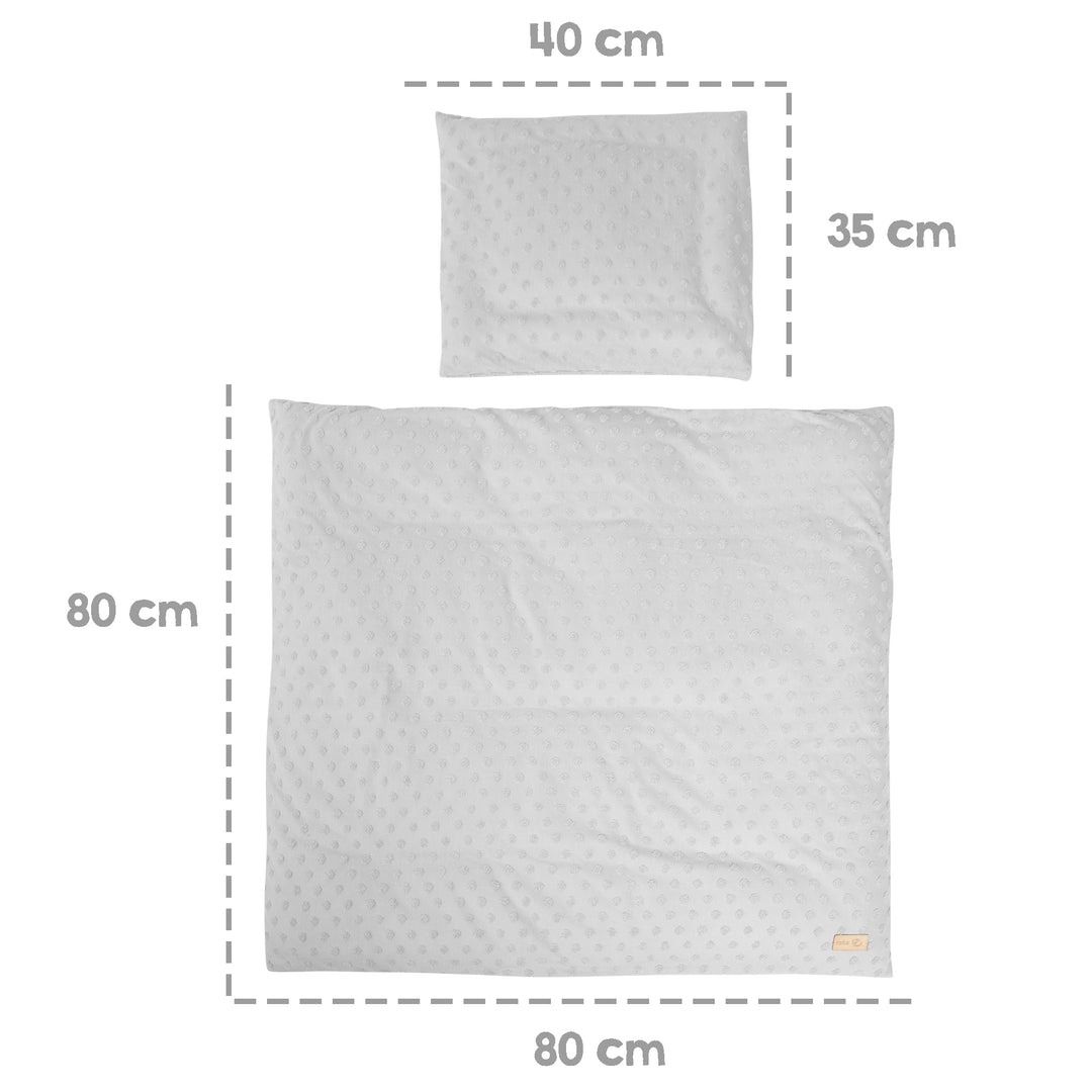 Organic linge de berceau 'Lil Planet', 2pièces, gris argenté, 80 x 80 cm, jersey GOTS certifié – Infographie (6/8)