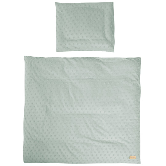 Organic Wiegenbettwäsche 'Lil Planet', 2-tlg, frosty green, 80 x 80 cm, Jersey, GOTS – Freisteller (1/8)