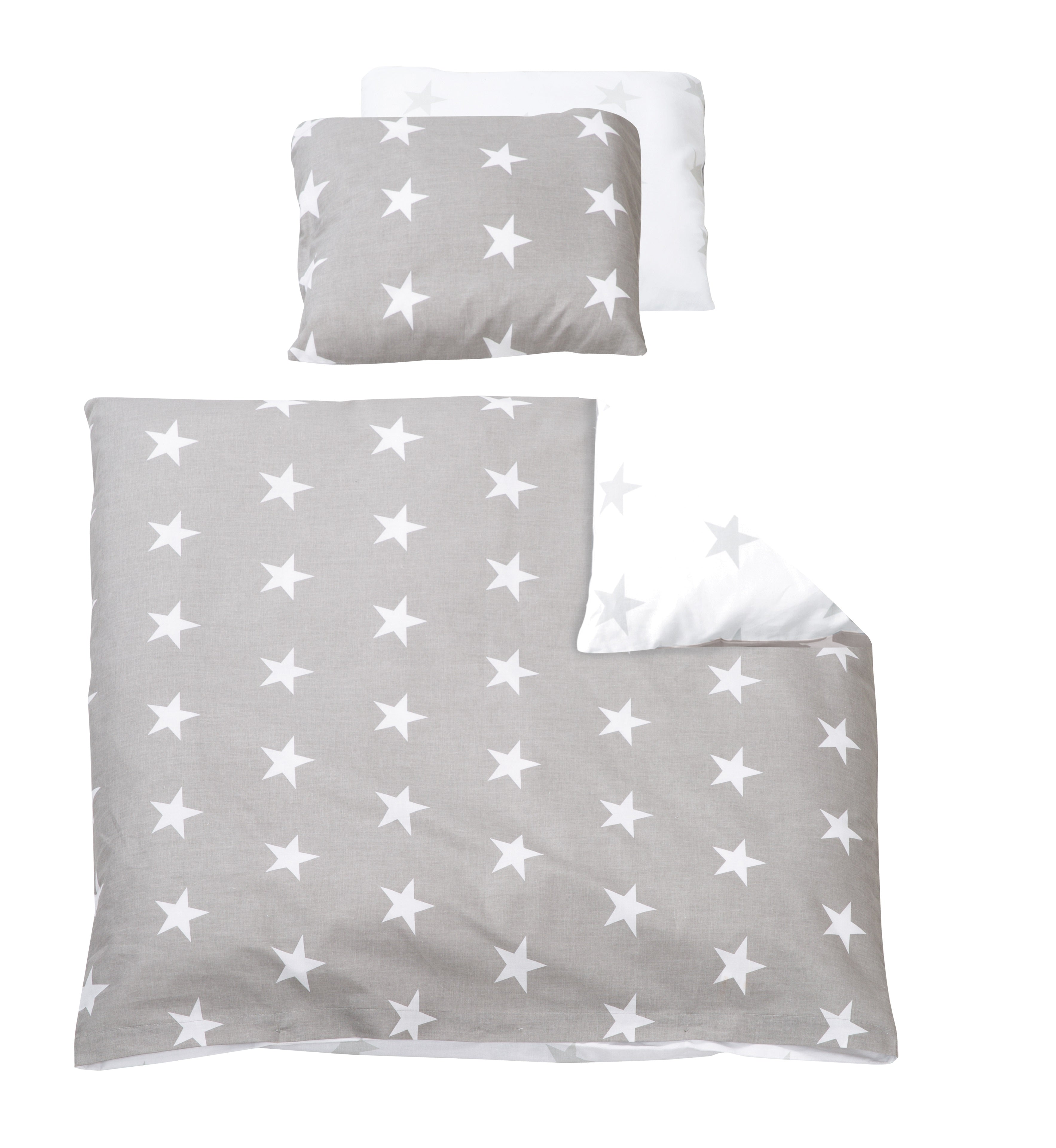 Linge de berceau 'Little Stars', 2pièces set de berceau, linge de lit bébé 80 x 80 cm, 100 % coton – Détourage (1/1)