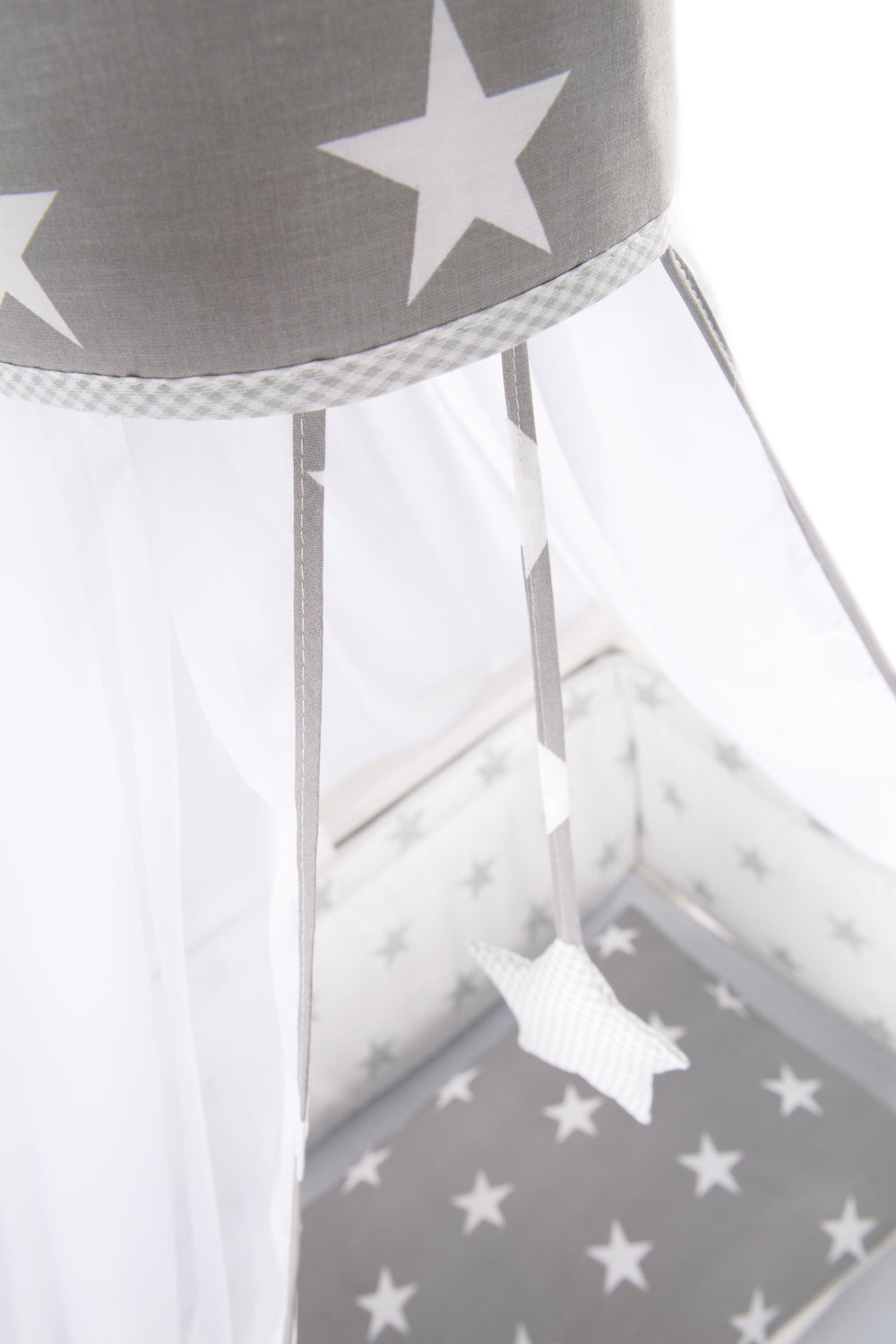 Kinderbettgarnitur 'Little Stars', 4-tlg, Bettwäsche 100 x 135 cm (Decke & Kissen), Nestchen & Himmel – Produktbild (2/3)