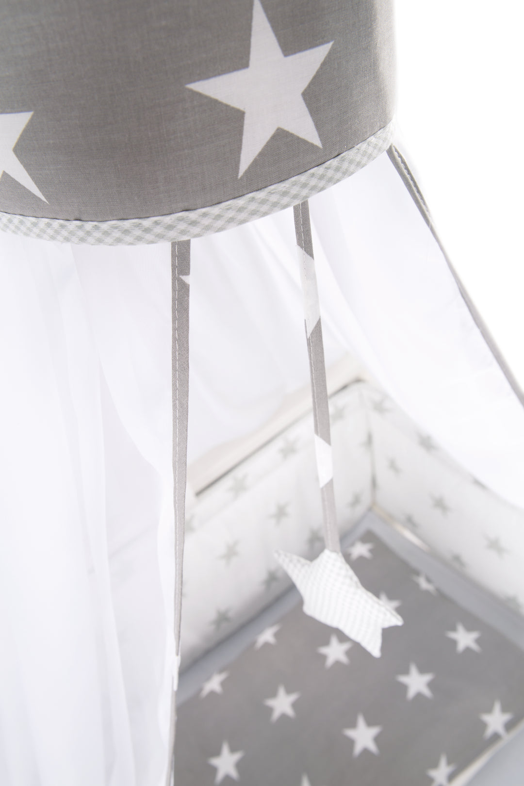 Kinderbettgarnitur 'Little Stars', 4-tlg, Bettwäsche 100 x 135 cm (Decke & Kissen), Nestchen & Himmel – Produktbild (2/3)