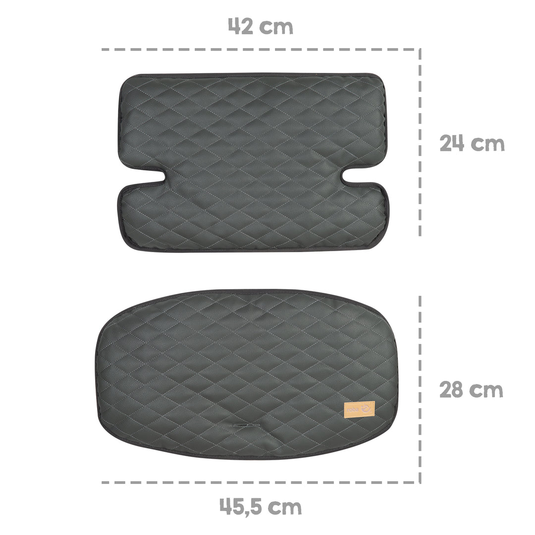Riduttore per seduta 'Luxe' - 2pezzi. riduttore 'Graphite trapuntato' per tutti 'Sit Up' seggioloni – Infografica (5/5)