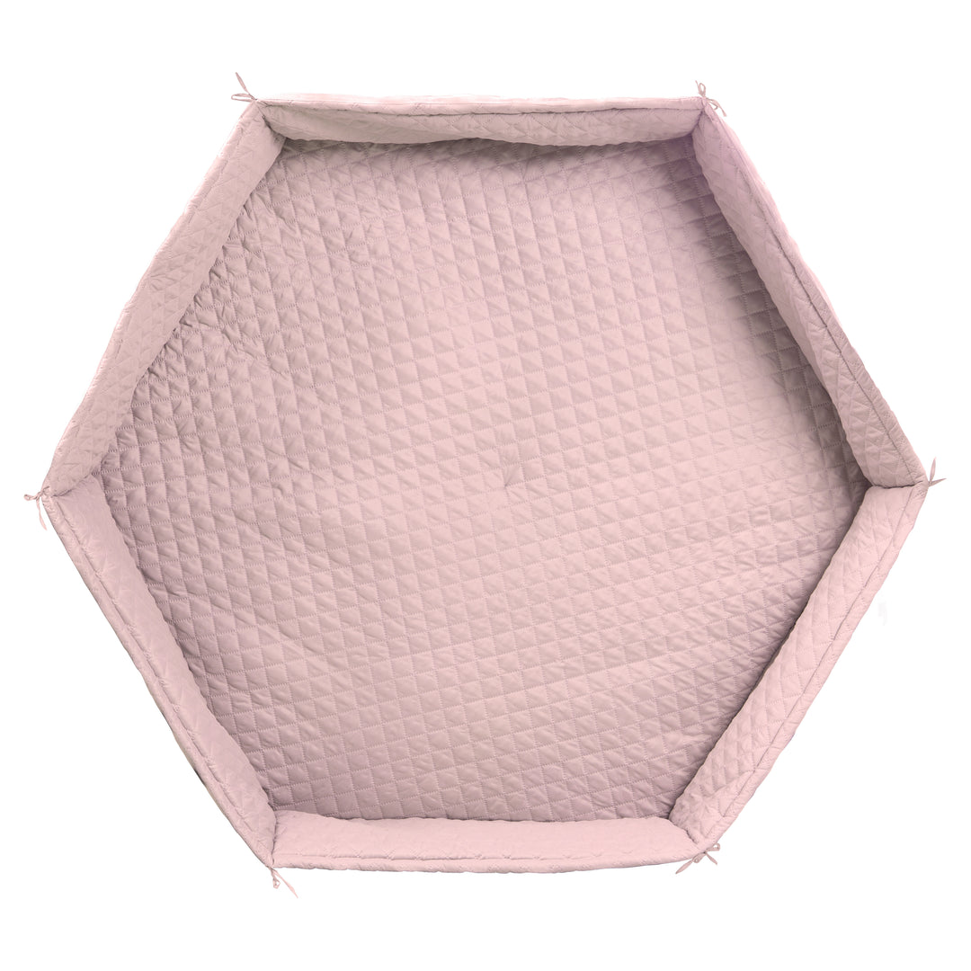 Laufgittereinlage 'roba Style', für 6-eckige Laufgitter, sichere Seitenpolsterung, rosa/mauve – Produktbild (1/4)