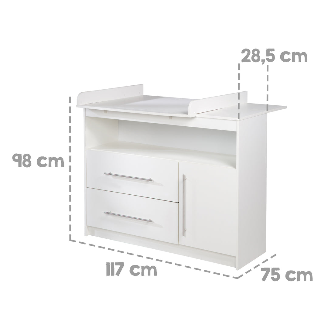 Children's Room Set 'Maren' 3-Piece - Bed 70x140 + Changing Table Narrow + Wardrobe 3-Door – Infographic (9/16)