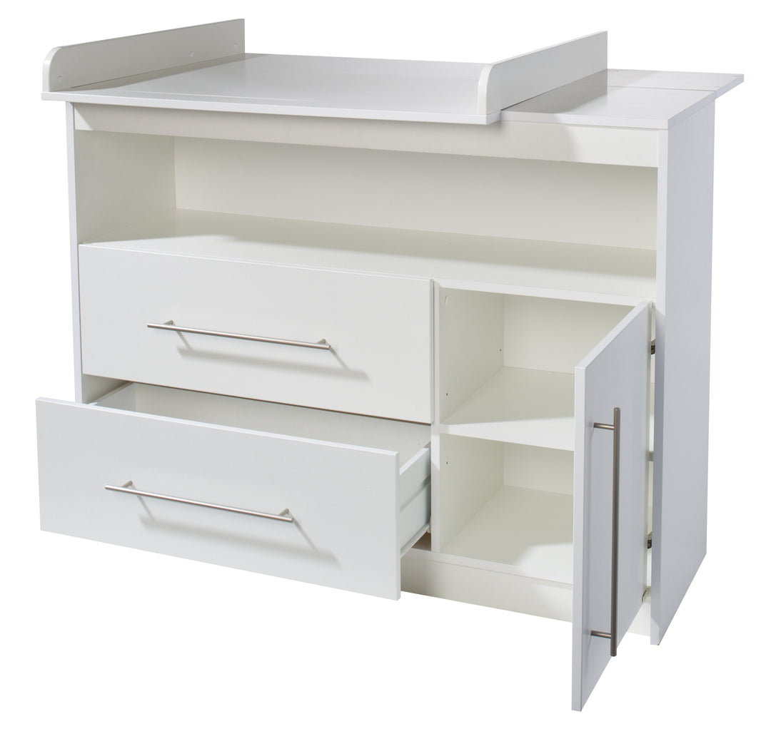 Set camera 'Maren' incl. letto combinato 70 x 140 cm, cassettiera fasciatoio largo & armadio 3ante - Bianco – Ritaglio (7/19)