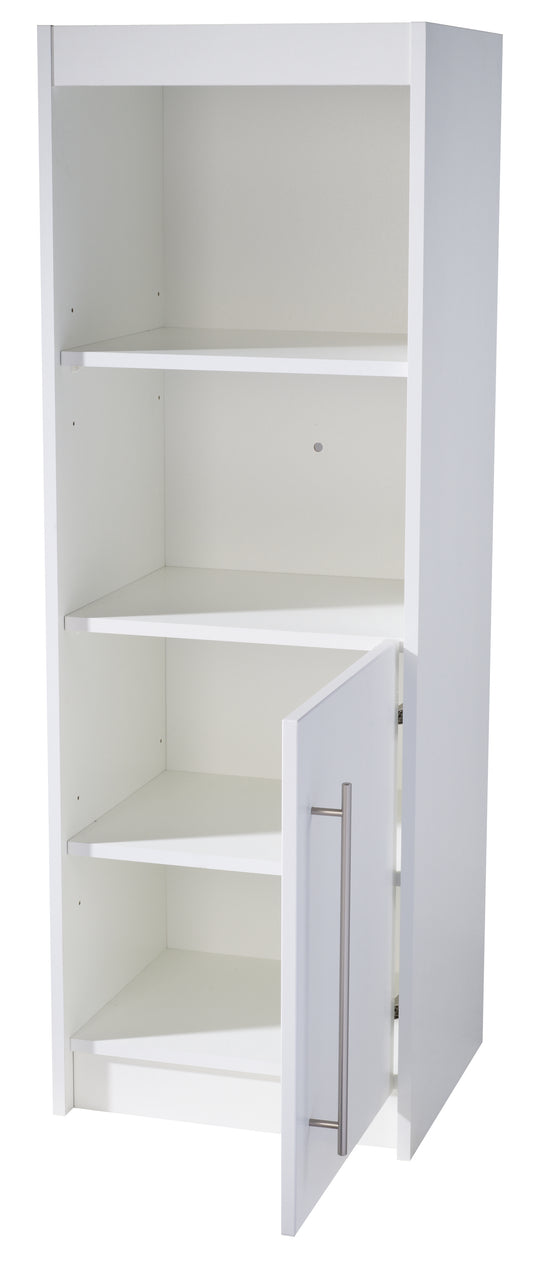 Scaffale a terra 'Maren', scaffale in legno per cameretta neonati e bambini, Corpo/Frontali bianco – Ritaglio (5/6)