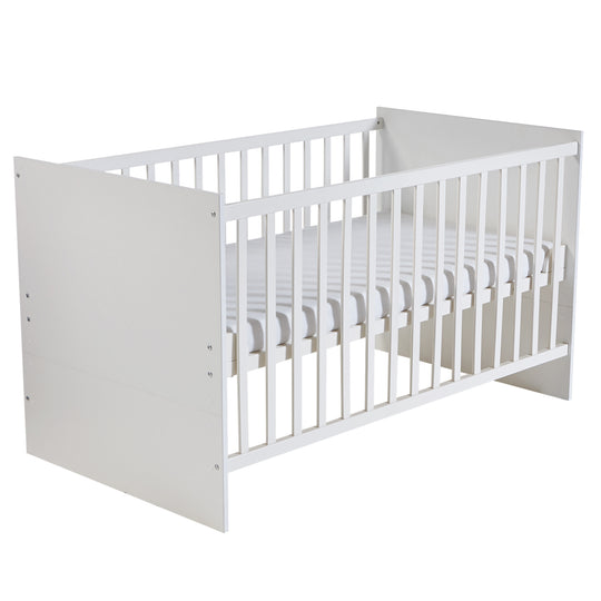 Set de muebles 'Maren' 2piezas - Cama combinada 70x140 + cómoda cambiador estrecho - Blanco – Recorte (2/8)