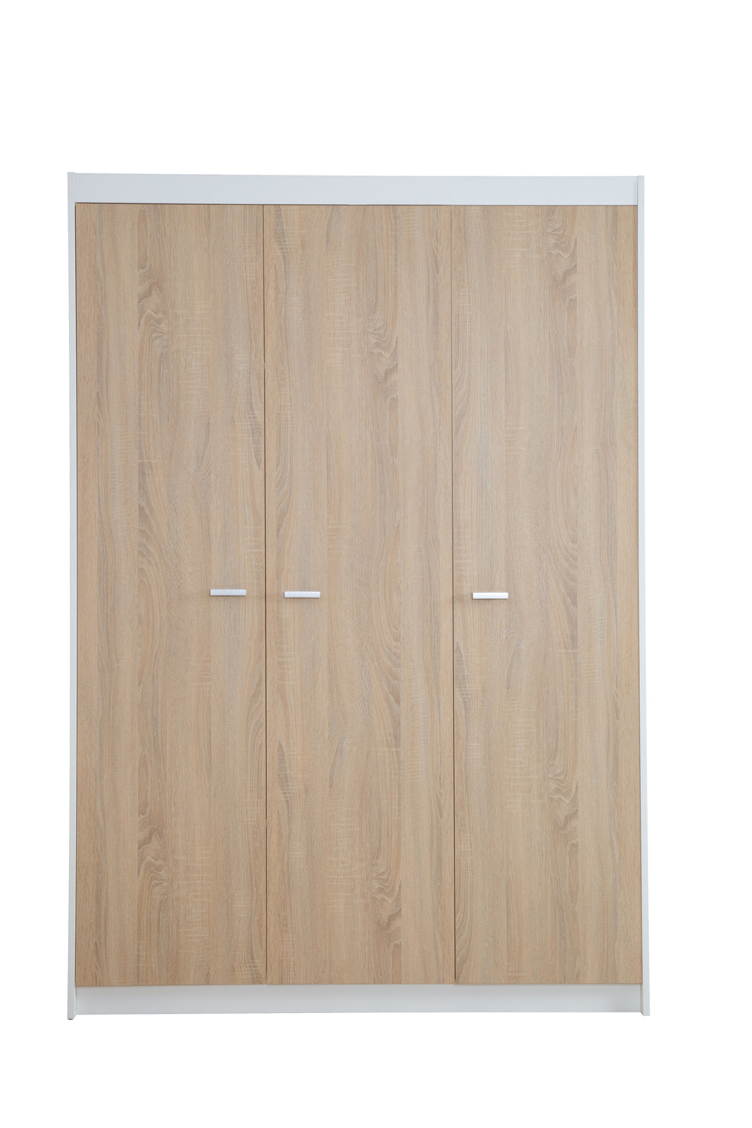 Armadio 'Gabriella', armadio con 3 ante, tecnologia soft-close, scanalato bianco – Ritaglio (4/5)