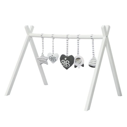 Giostrina incl. set da gioco 'Rock Star Neonato' – Universale arco da gioco in bianco laccato legno – Foto del prodotto (1/7)