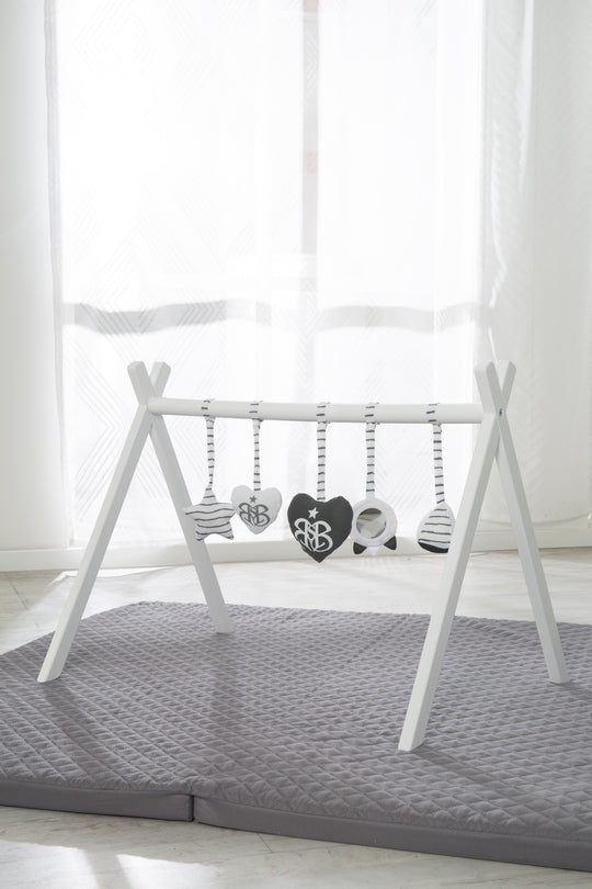 Giostrina incl. set da gioco 'Rock Star Neonato' – Universale arco da gioco in bianco laccato legno – Foto del prodotto (2/7)