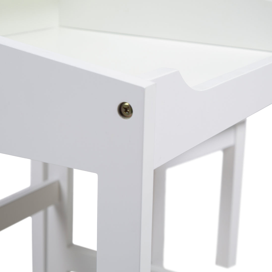 Pupitre escolar con silla, abatible tablero de mesa con bisagras amortiguadas, ranurado ranuras de almacenaje – Foto de detalle (11/14)