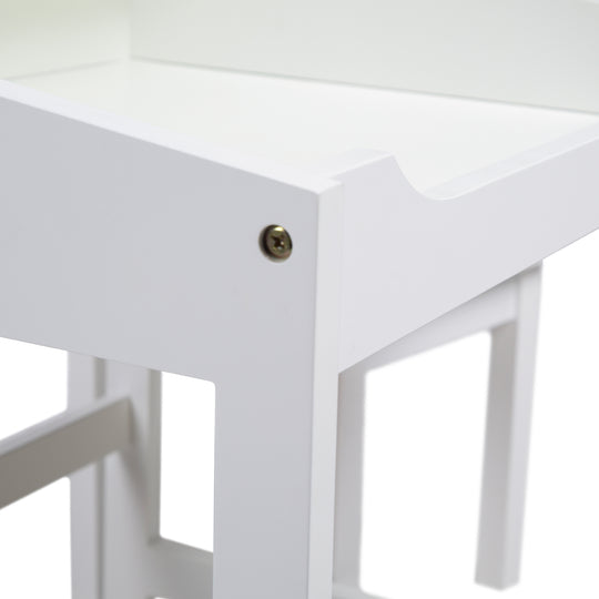 Pupitre escolar con silla, abatible tablero de mesa con bisagras amortiguadas, ranurado ranuras de almacenaje – Foto de detalle (11/14)