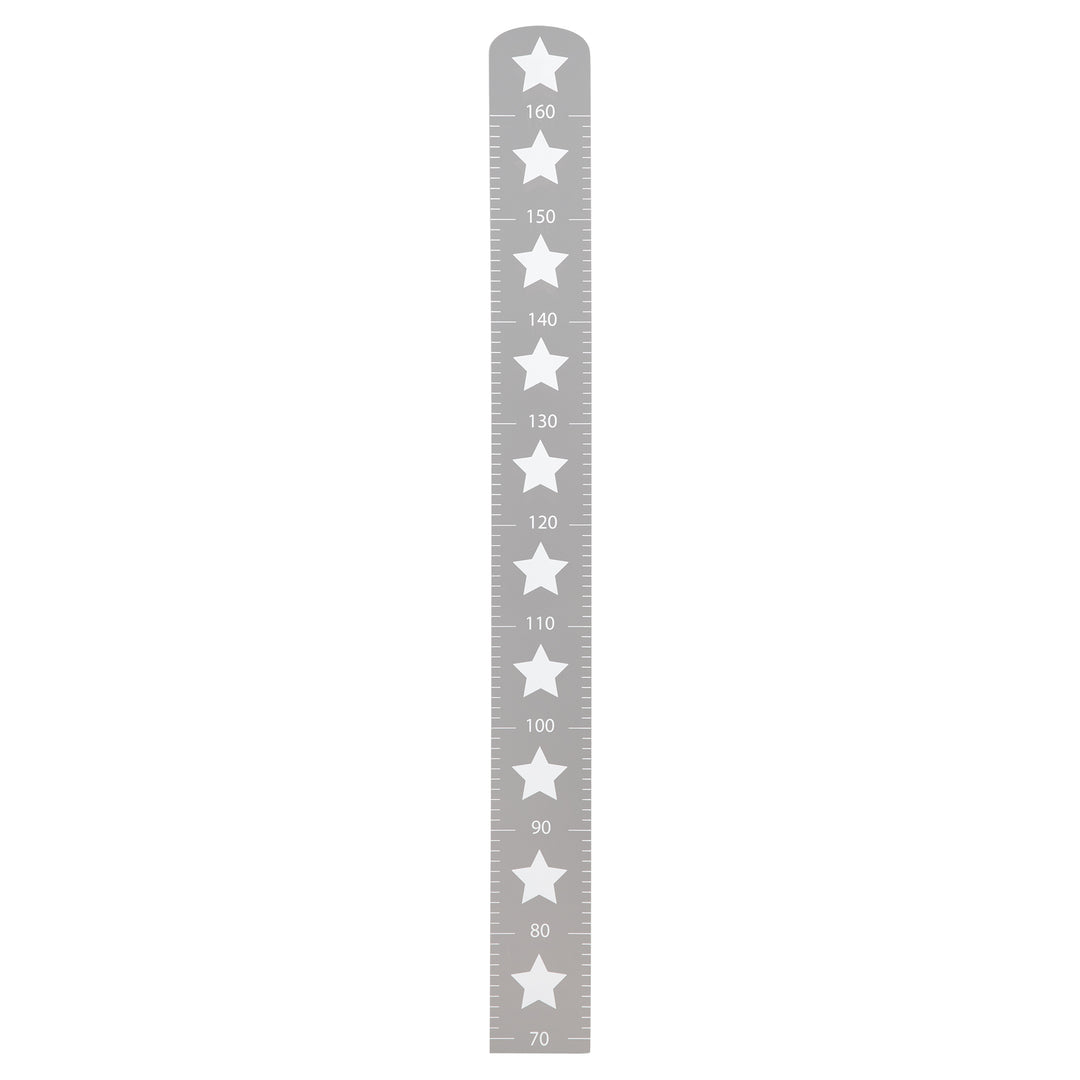 Messlatte 'Little Stars' mit Sterne Motiv, Skala bis 160 cm, Messleiste aus Holz, grau – Freisteller (1/4)