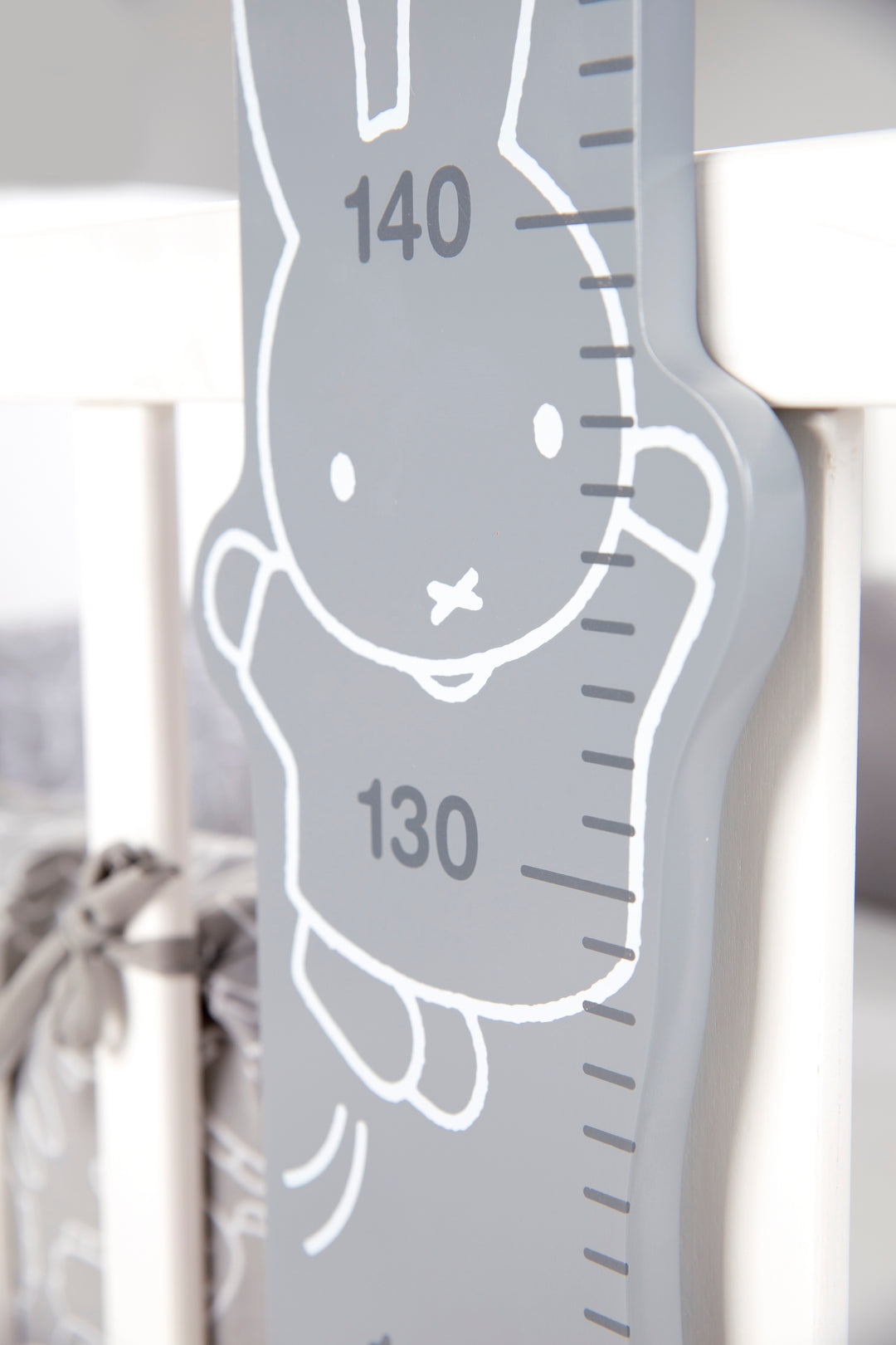 Metro da parete 'miffy®', stampato, scala graduata da 70 cm fino a 150 cm per bambini, bianco/grigio – Foto del prodotto (5/7)