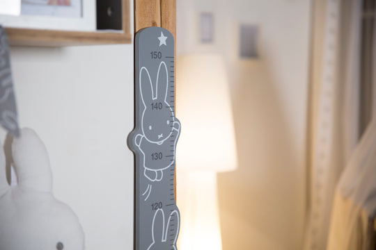 Metro da parete 'miffy®', stampato, scala graduata da 70 cm fino a 150 cm per bambini, bianco/grigio – Foto del prodotto (6/7)