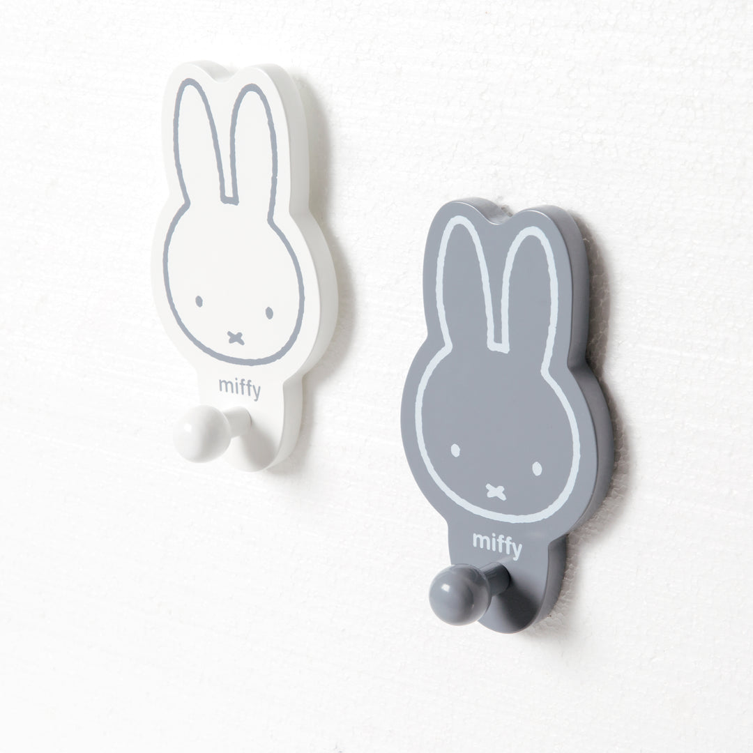 Wandhaken 'miffy®', 2er-Set, Garderobe & Deko fürs Baby- und Kinderzimmer, grau/ weiß – Produktbild (2/3)
