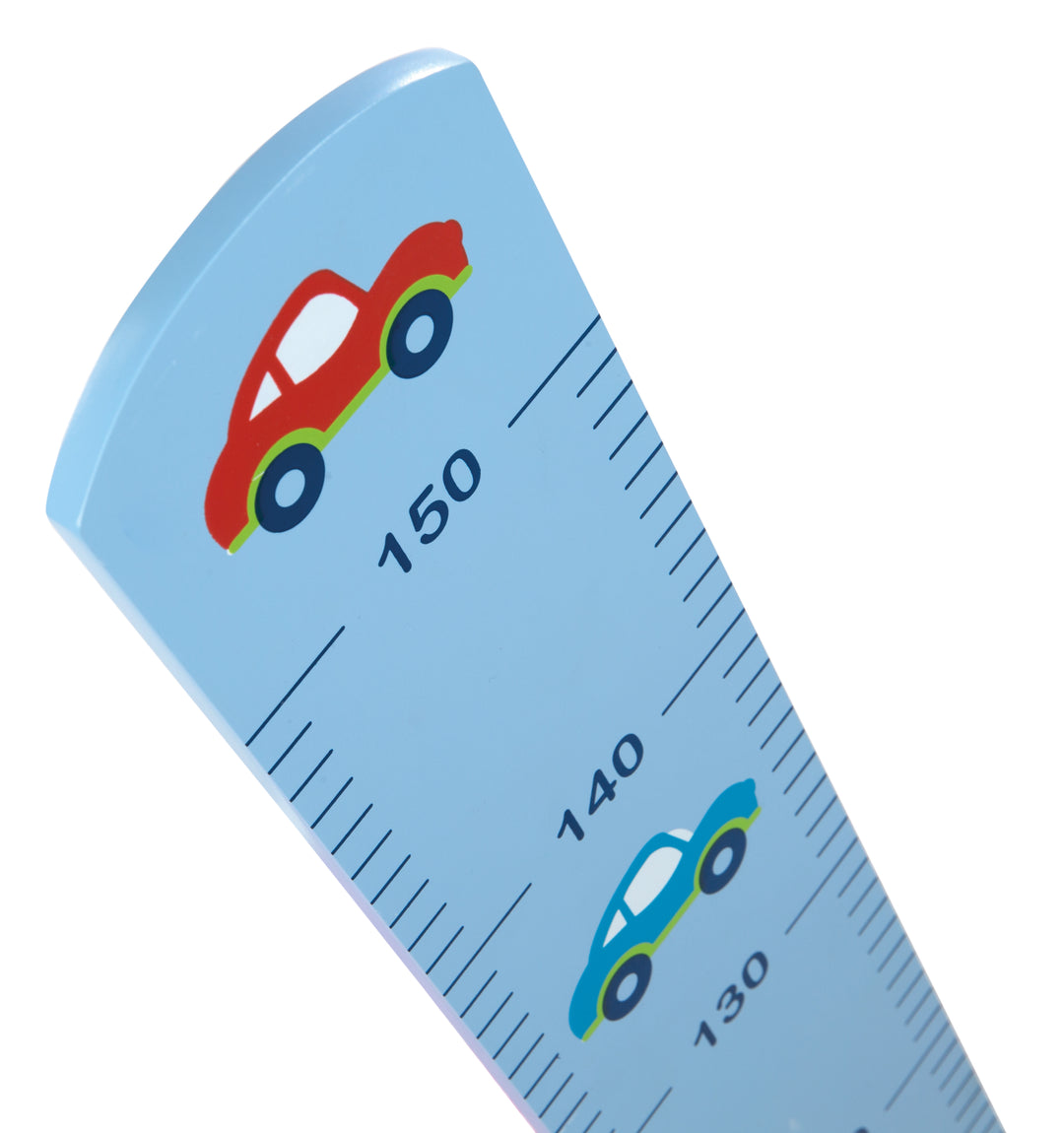 Height Chart 'racing driver' with Car Motif, Scale to 150 cm for Children, Wood, Blue Lacquered – Product Image (2/5)