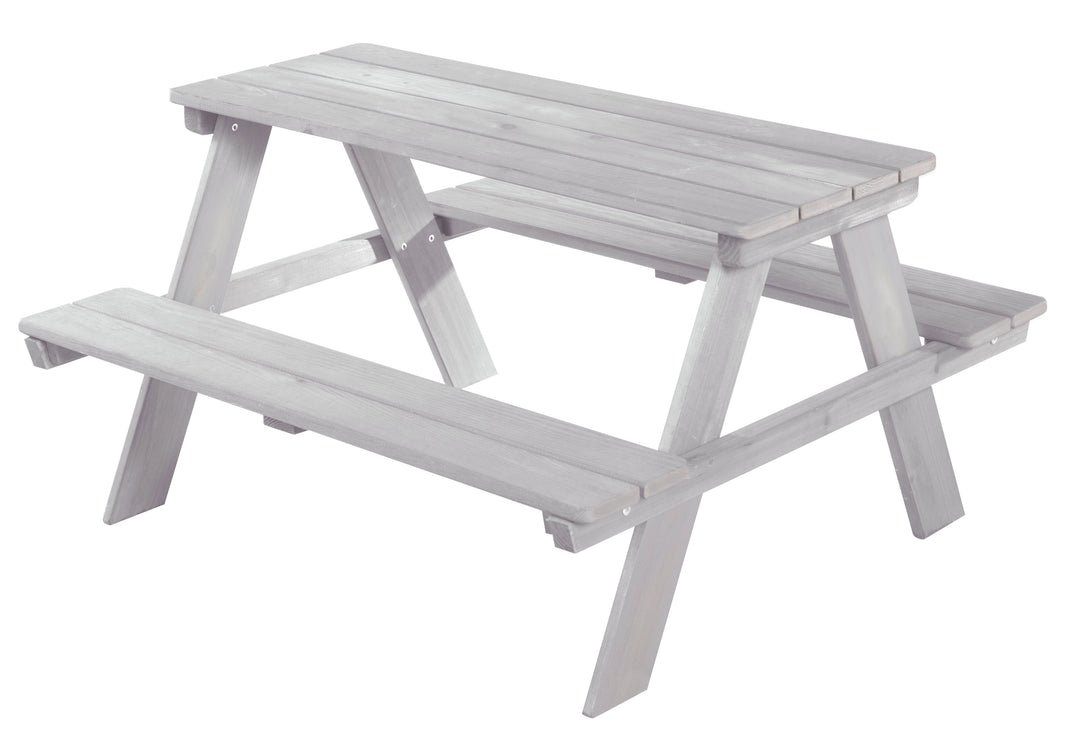 Children's Seating Set 'Outdoor+', Wetterfeste Seating Set 'Picknick for 4', Made of Solid Wood, Grey – Cutout (3/8)