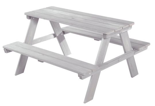 Children's Seating Set 'Outdoor+', Wetterfeste Seating Set 'Picknick for 4', Made of Solid Wood, Grey – Cutout (3/8)