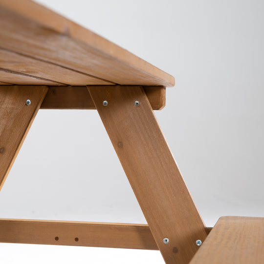 Children's Seating Set 'Outdoor+', Wetterfeste Seating Set 'Picknick for 4', Solid Wood, Teak Look – Detail Image (6/11)