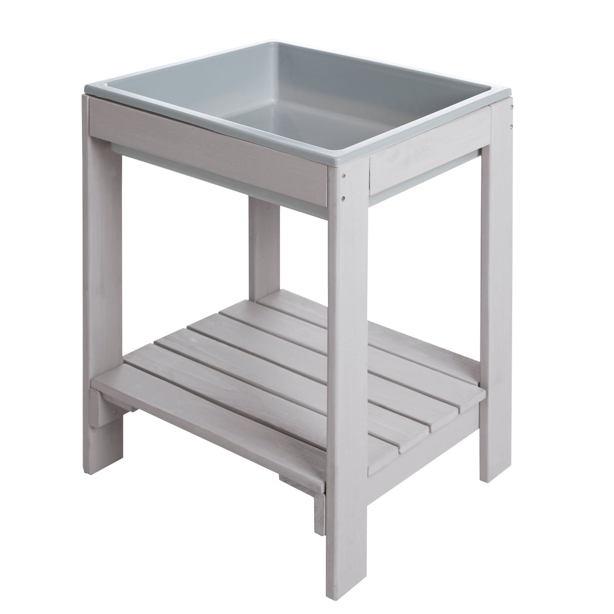 Outdoor+ table de jeu 'Tiny', résistant aux intempéries bois massif, table à sable et à boue, gris lasuré – Détourage (1/11)