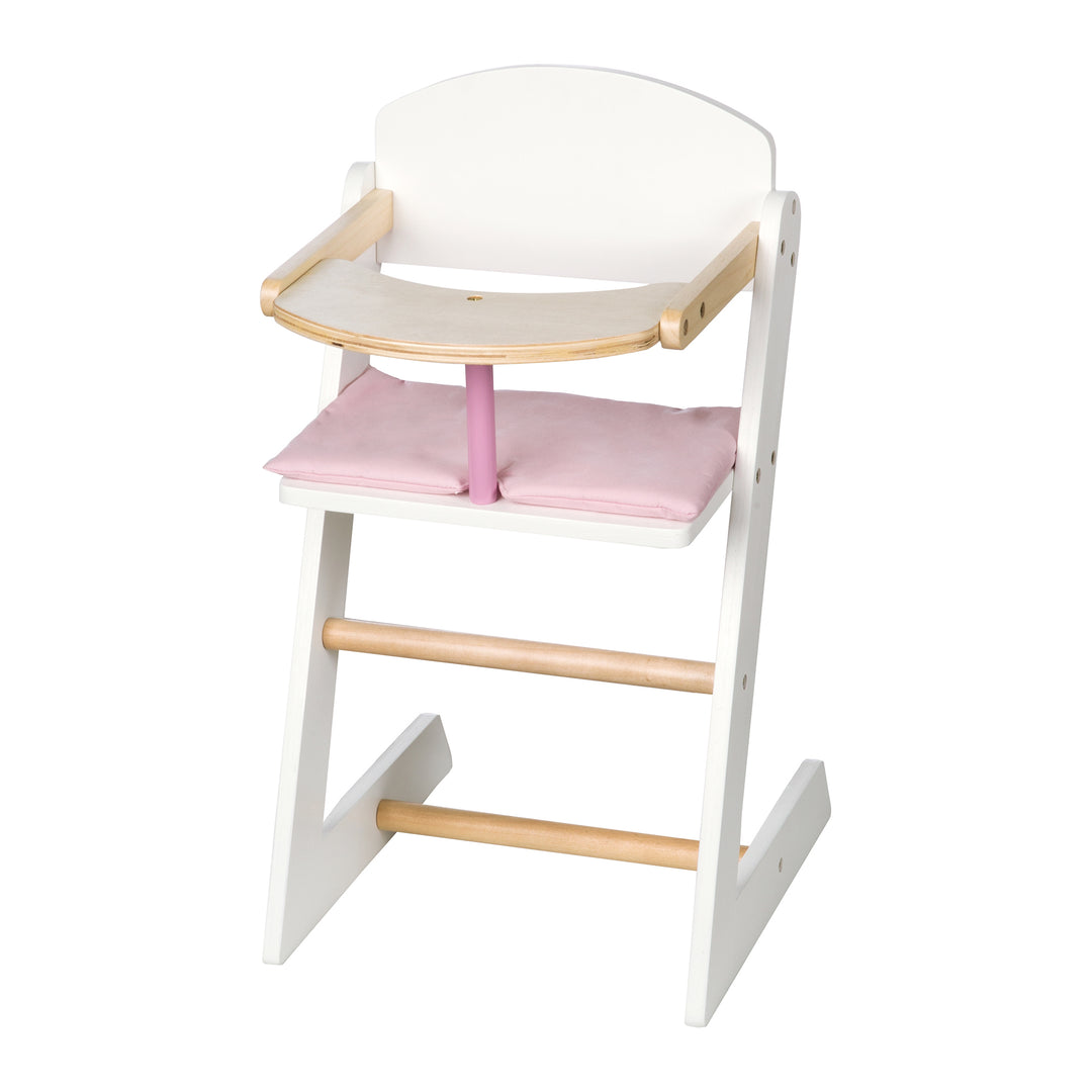 Puppenhochstuhl 'Scarlett', für Puppen & Babypuppen, weiß lackiert – Freisteller (1/4)