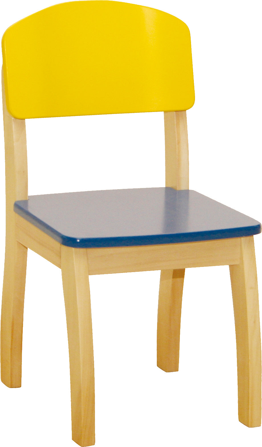 Chaise enfant, chaise avec dossier pour enfants, bois coloré laqué, 61,5 x 33 x 33,5 cm, hauteur d'assise 31,5 cm – Photo du produit (1/4)