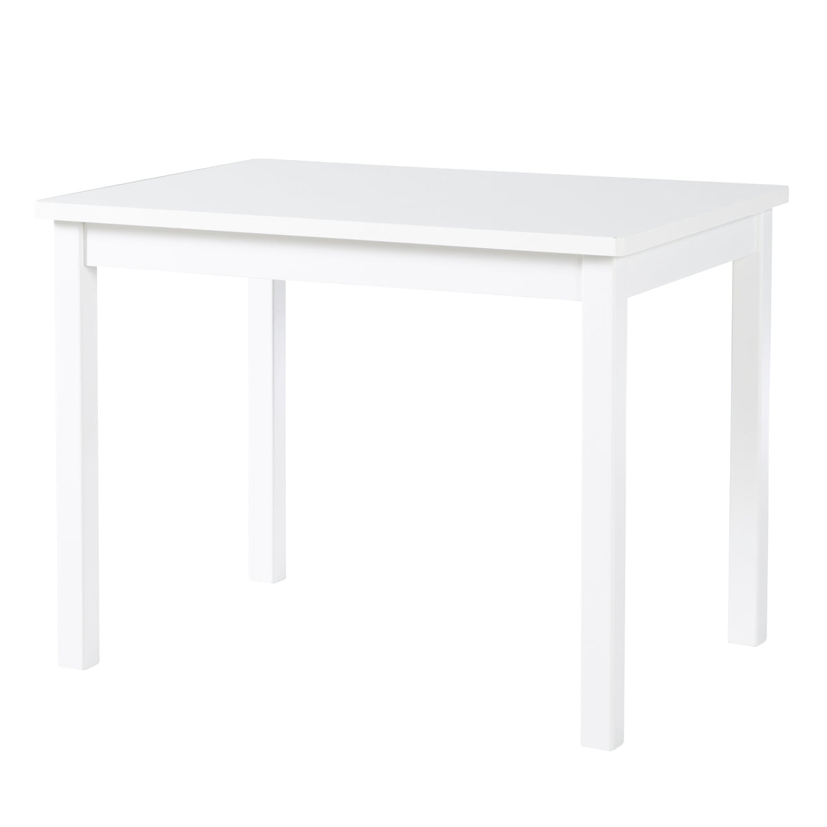 Kindertisch, Tisch weiß zum Spielen, Basteln & Malen im Kinderzimmer, HxBxT: 51 x 66 x 50 cm – Freisteller (1/7)