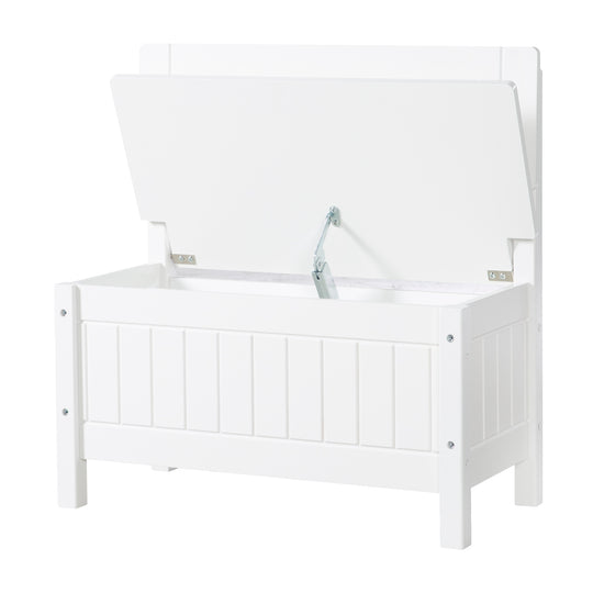 Panca contenitore, panca per bambini, mobili per bambini per seduta e contenitore da giocattolo, bianco – Ritaglio (4/8)