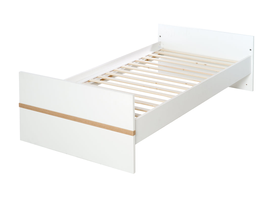 Muebles para bebé-Set 'Pia', 2piezas, incl. cama combinada 70 x 140 cm & ancho cómoda cambiador, blanco / san remo roble – Recorte (4/13)